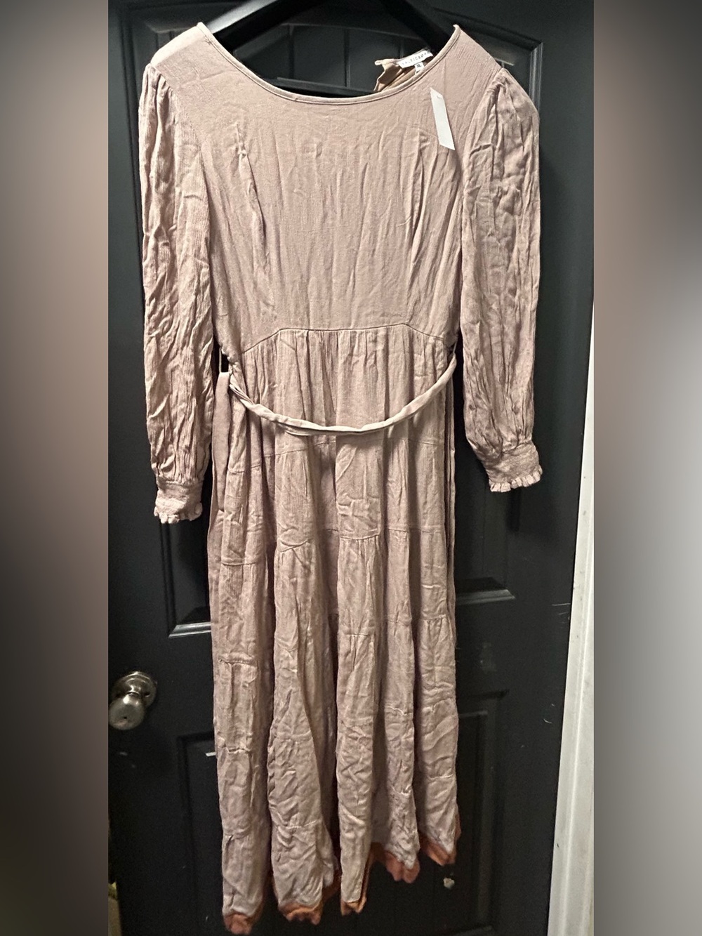 Baltic Born Dusty Mauve Tiered Maxi Dress